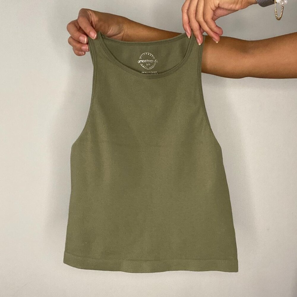 green military green top